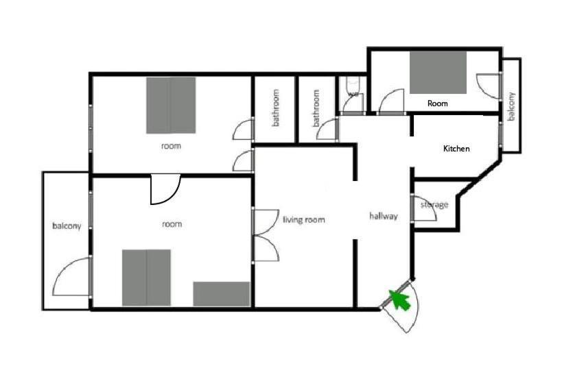Central&Cozy Balcony!3Bdr 2Bth Budapest Exteriör bild